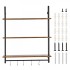 Raft metalic cu 3 x polite incluse din lemn, Vivatechnix Industrial, 800 x 245 x 965 mm [4]