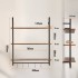 Raft metalic cu 3 x polite incluse din lemn, Vivatechnix Industrial, 800 x 245 x 965 mm [6]