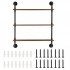 Raft metalic cu 3 x polite incluse din lemn, Vivatechnix Industrial, 830 x 205 x 960 mm [4]
