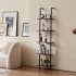 Raft metalic cu 5 x polite incluse din lemn, profil patrat 20x20 mm, Vivatechnix Industrial, 400x300x1780 mm [3]