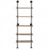 Raft metalic cu 5 x polite incluse din lemn, Vivatechnix Industrial, 610 x 255 x 1780 mm [5]