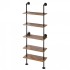 Raft metalic cu 5 x polite incluse din lemn, Vivatechnix Industrial, 610 x 255 x 1780 mm [7]