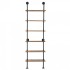 Raft metalic cu 6 x polite incluse din lemn, Vivatechnix Industrial, 610 x 255 x 2120 mm [6]