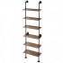 Raft metalic cu 6 x polite incluse din lemn, Vivatechnix Industrial, 610 x 255 x 2120 mm [8]