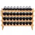 Raft pentru 36 de sticle de vin, Stivuibil, 4 niveluri, Vivatechnix Modular, 850x250x525 mm, Lemn bambus,  Maro [2]