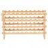 Raft pentru 36 de sticle de vin, Stivuibil, 4 niveluri, Vivatechnix Modular, 850x250x525 mm, Lemn bambus,  Maro [3]