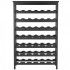 Raft pentru 42 de sticle de vin, 7 niveluri, Vivatechnix Modular, 660 x 290 x 1000 mm, Lemn bambus,  negru [2]