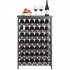 Raft pentru 42 de sticle de vin, 7 niveluri, Vivatechnix Modular, 660 x 290 x 1000 mm, Lemn bambus,  negru [3]