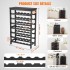 Raft pentru 42 de sticle de vin, 7 niveluri, Vivatechnix Modular, 660 x 290 x 1000 mm, Lemn bambus,  negru [4]