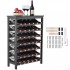 Raft pentru 42 de sticle de vin, 7 niveluri, Vivatechnix Modular, 660 x 290 x 1000 mm, Lemn bambus,  negru [6]