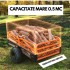 Remorca basculabila Vivatechnix Premium Garden, Capacitate 680 Kg, 200 x 66 x 76 cm, Otel, compatibila cu tractorase de gazon, ATV-uri [7]