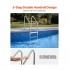 Scara pentru piscine, Inox, 3 trepte, balustrade dubla, max 120 kg, dimensiune 655 x 600 x 1580 mm [9]