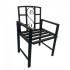 Scaun metalic pentru gradina Vivatechnix VMD-1047, dimensiuni 53x50x83 mm, negru [2]