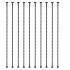 Set 10 stalpi balustrada, Vivatechnix 13 x 13 x 1122mm, Negru mat, accesorii prindere [2]