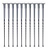 Set 10 stalpi balustrada, Vivatechnix 13 x 13 x 1122mm, Negru mat, accesorii prindere [3]