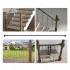 Set 10 stalpi balustrada, Vivatechnix 13 x 13 x 1122mm, Negru mat, accesorii prindere [5]