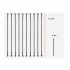 Set 10 stalpi balustrada, Vivatechnix 13 x 13 x 1122mm, Negru mat, accesorii prindere [7]