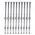 Set 10 stalpi balustrada, Vivatechnix 56 x 56 x 1122 mm, Negru mat, accesorii prindere [2]