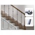 Set 10 stalpi balustrada, Vivatechnix 56 x 56 x 1122 mm, Negru mat, accesorii prindere [5]