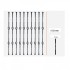 Set 10 stalpi balustrada, Vivatechnix 56 x 56 x 1122 mm, Negru mat, accesorii prindere [6]