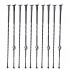 Set 10 stalpi balustrade cu cos si spiralate, 13 x 13 x 1122mm, Negru mat, accesorii prindere [2]