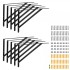 Set 10 suporturi pentru rafturi, Vivatechnix 308 x 209 x 25 mm, Otel, Negru, max 72.6 kg, Grosime 3 mm [5]