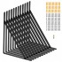 Set 12 suporturi pentru rafturi, Vivatechnix 460 x 305 x 25 mm, Otel, Negru, max 72.6 kg, Grosime 3 mm [2]