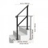 Set 2 balustrade otel, 1-2 trepte Vivatechnix, Dimensiune 1030 x 84 x 920 mm, Unghi reglabil 0Â° - 40Â°, Negru [5]