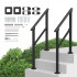 Set 2 balustrade otel, 1-2 trepte Vivatechnix, Dimensiune 1030 x 84 x 920 mm, Unghi reglabil 0Â° - 40Â°, Negru [6]