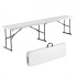 Set 2 banci pliabile  1830x307x430 mm, HDPE si Otel, pentru gradina sau catering, Alba [5]