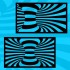 Set 2 decoratiuni perete Krodesign Spiral, negru, 25 x 45 x 1.5 cm [4]