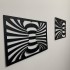 Set 2 decoratiuni perete Krodesign Spiral, negru, 25 x 45 x 1.5 cm [7]