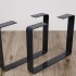 Set 2 picioare pentru banci sau masute, Vivatechnix KRO-1171, dimensiune 40x35x5 cm, Negru [2]