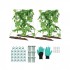 Set 2 spaliere pentru castraveti, plante agatatoare, 90 x 140 cm, Pliabil, 24 x Cleme de fixare [3]