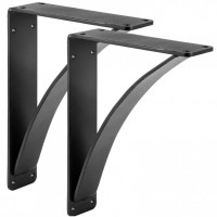 Set 2 suporturi pentru rafturi Vivatechnix 22.9x30.5x10.2 mm, capacitate 200 kg, Negru Set 2 suporturi pentru rafturi Vivatechnix 22.9x30.5x10.2 mm, capacitate 200 kg, Negru