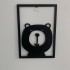 Set 4 decoratiuni tablouri Krodesign KRO-1039 Animals, negru [4]