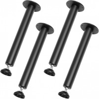 Set 4 picioare de masa reglabile, Vivatechnix Otel,  inaltime 406.4 mm, capacitate max 544 kg, Negru mat