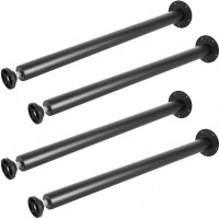 Set 4 picioare de masa Vivatechnix Otel,  inaltime 762 mm, capacitate max 544 kg, Negru mat