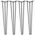 Set 4 picioare pentru mese Krodesign Otel, Negru, Inaltime 71 cm, protectie cauciuc [2]