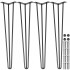 Set 4 picioare pentru mese Krodesign Otel, Negru, Inaltime 91.5 cm, protectie cauciuc [2]