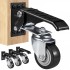Set 4 roti retractabile, pivotante, cu blocare, 2.5 inch, max 74.8 kg / roata, PU si Otel [5]