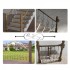 Set 5 stalpi balustrada, Vivatechnix 185 x 20 x 1118 mm, Negru mat, accesorii prindere [6]