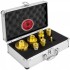 Set 6 carote diamantate si 1 disc taiere 125 mm pentru gresie, marmura, 20-68 mm, prindere M14, umed sau uscat, cutie depozitare [3]