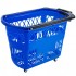 Set 6 cosuri de cumparaturi, Vivatechnix, capacitate 34 kg, Albastru, 4 roti pivotante, 46.5 x 28 x 33 cm [4]