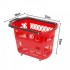 Set 6 cosuri de cumparaturi, Vivatechnix, capacitate 34 kg, Rosu, 4 roti pivotante, 46.5 x 28 x 33 cm [2]