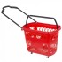 Set 6 cosuri de cumparaturi, Vivatechnix, capacitate 34 kg, Rosu, 4 roti pivotante, 46.5 x 28 x 33 cm [6]