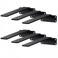 Set 6 suporturi pentru rafturi, Vivatechnix 210 x 100 x 45 mm, Otel, Negru, max 72.6 kg, Grosime 5 mm Set 6 suporturi pentru rafturi, Vivatechnix 210 x 100 x 45 mm, Otel, Negru, max 72.6 kg, Grosime 5 mm