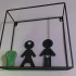Set decoratiune semn toaleta, Krodesign Boy&Girl, lungime 16 cm, negru [4]