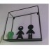Set decoratiune semn toaleta, Krodesign Boy&Girl, lungime 16 cm, negru [5]