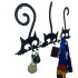 Suport chei cu 5 agatatori, Krodesign Three Cats KRO-1129, 60x30 cm, Negru [6]
